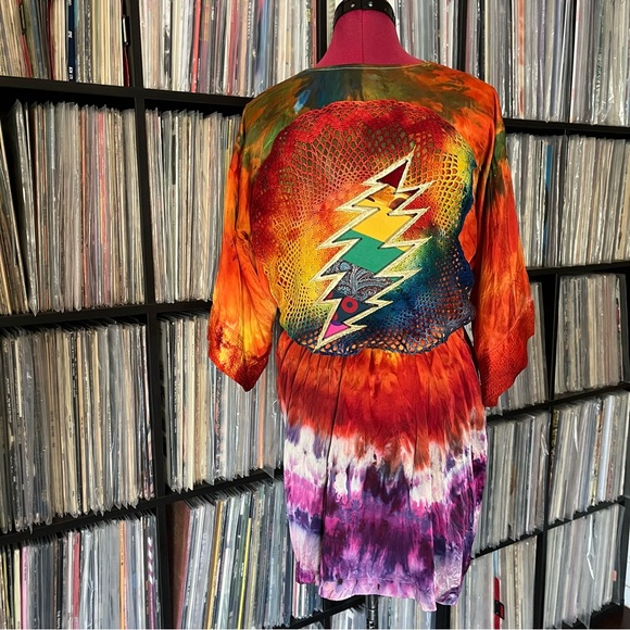 Vintage silk ice dyed mandala patchwork bolt grateful company dead sphere 🌈♻️🪩 - Picture 7 of 16